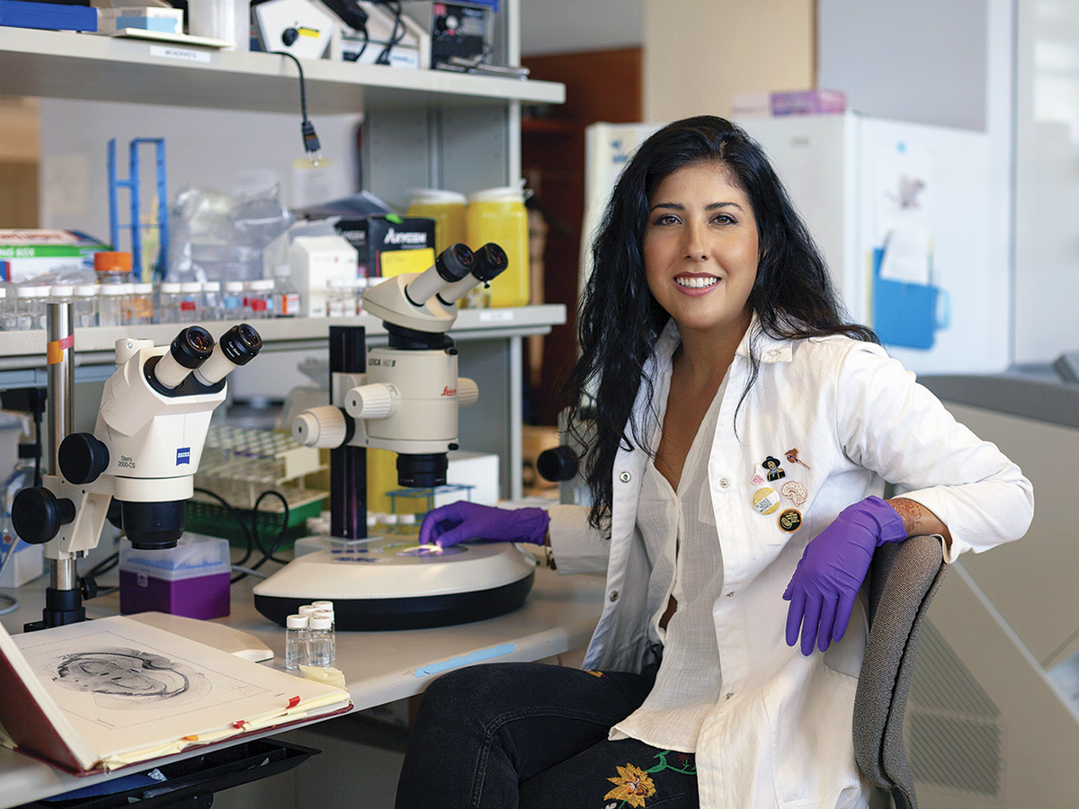 Portrait of stem cell researcher and science communicator Samantha Yammine