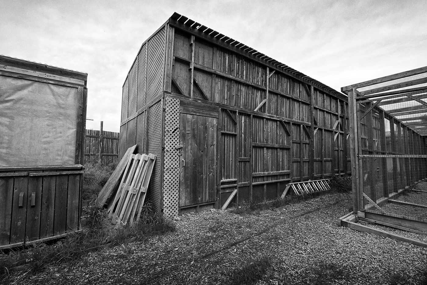 A large wooden building at the Toronto Wildlife Centre