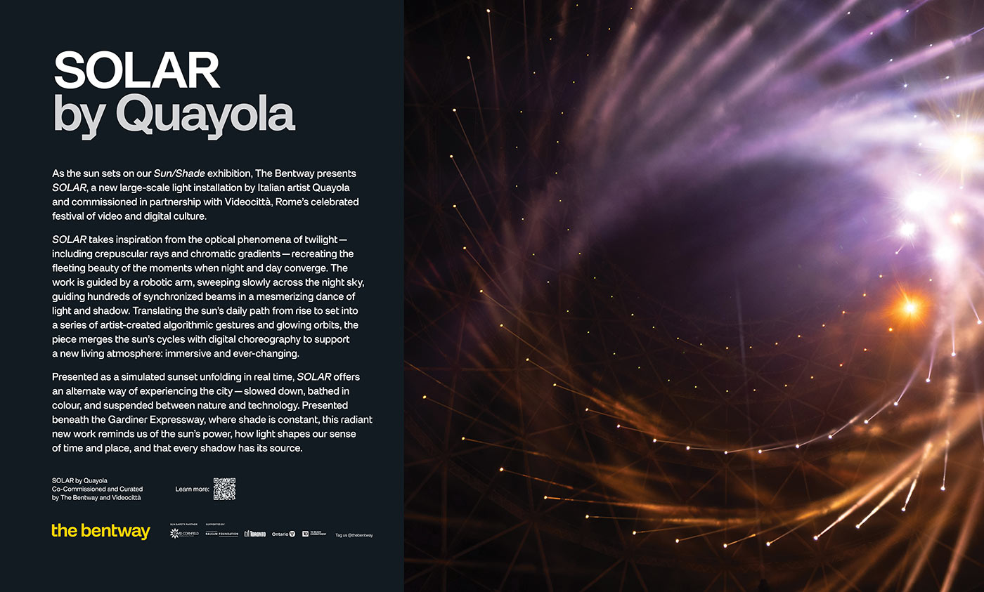 The Bentway Sun/Shade signage