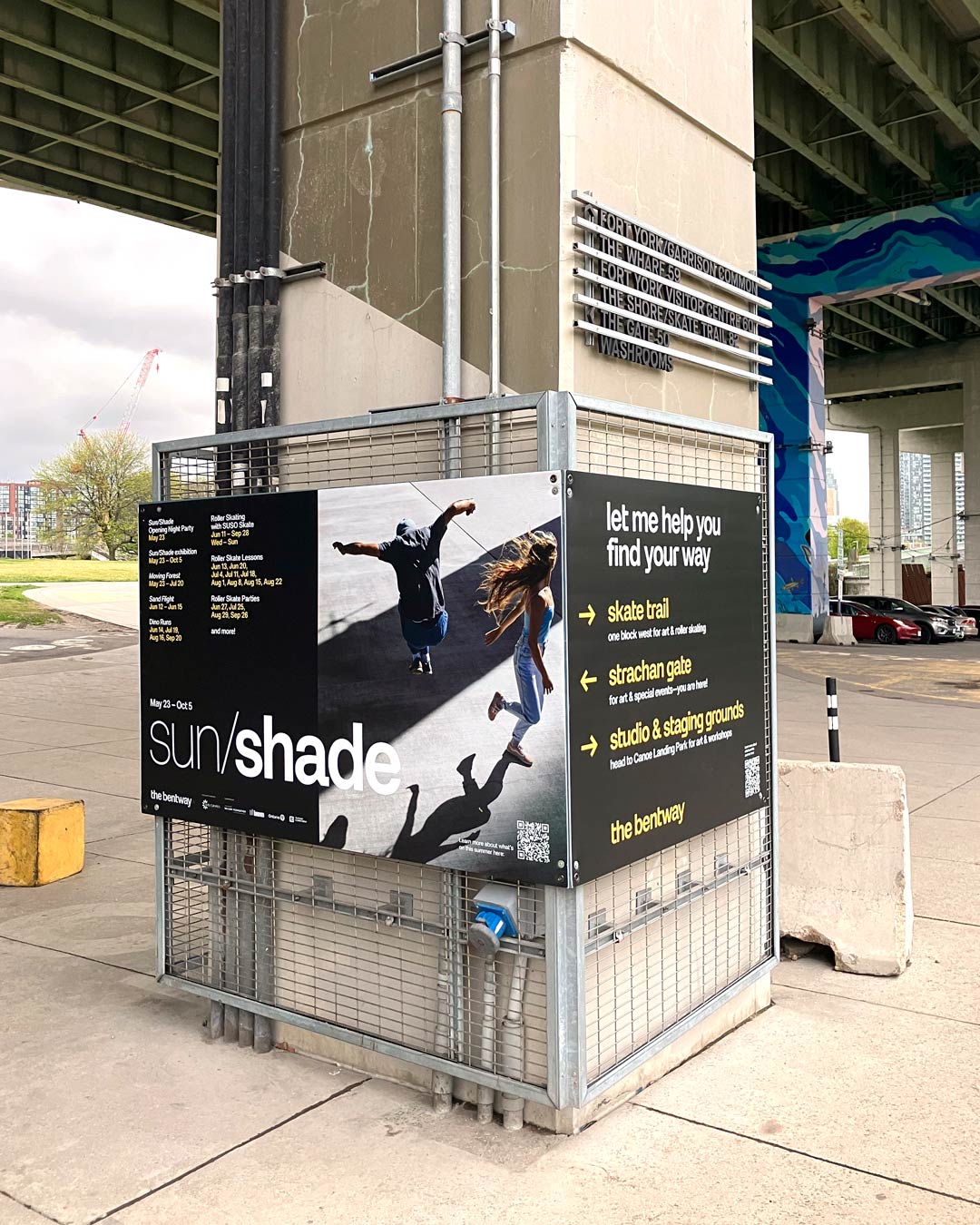 The Bentway Sun/Shade signage