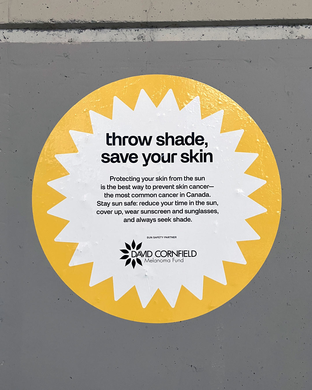 The Bentway Sun/Shade signage