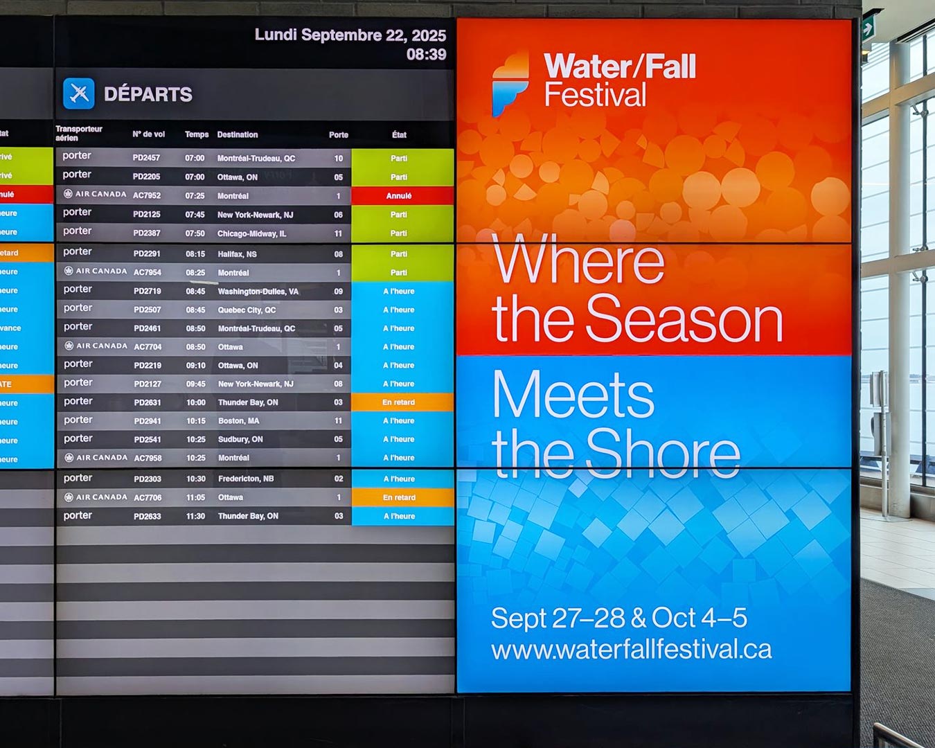 Water/Fall Festival digital signage
