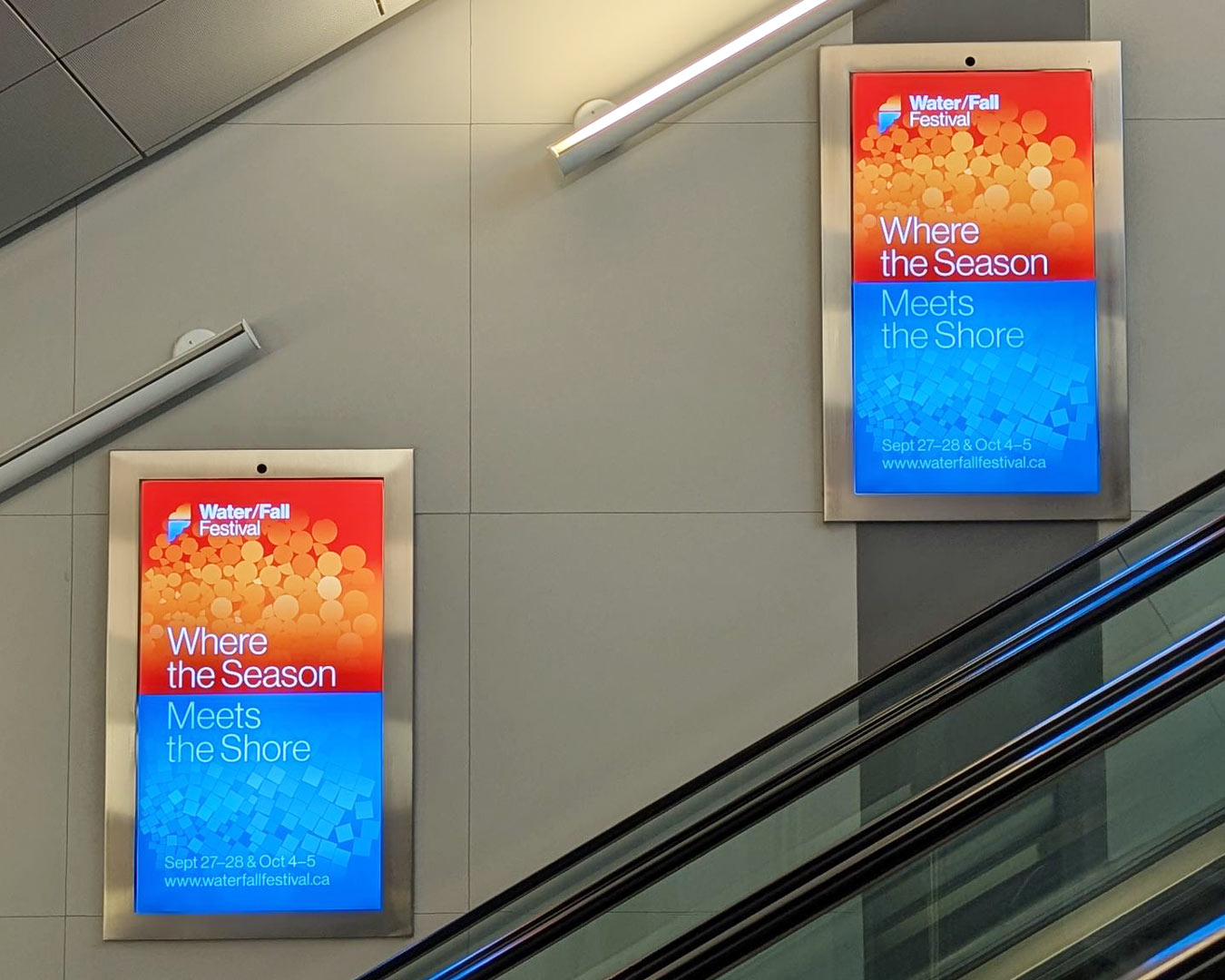 Water/Fall Festival digital signage